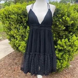 black halter dress